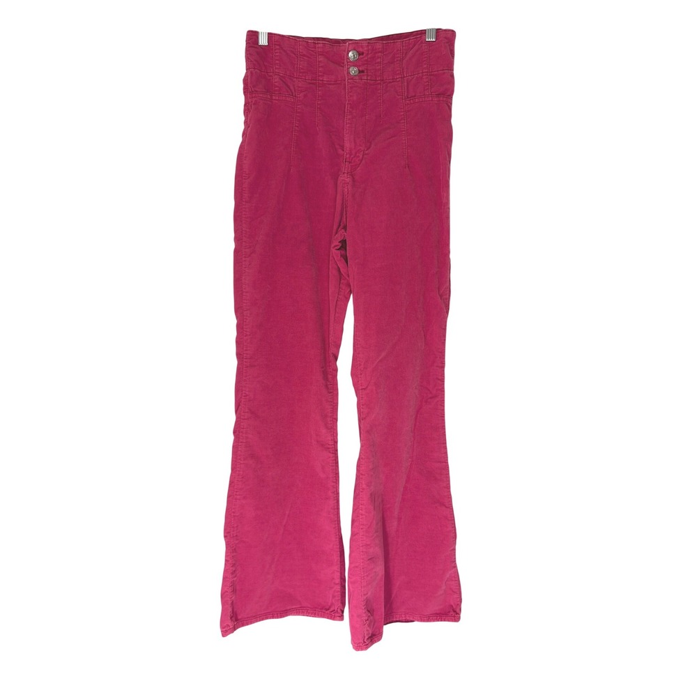 We the Free Jayde Cord Flare Jeans Pink High Rise Flare‎ Festival Barn Size 30